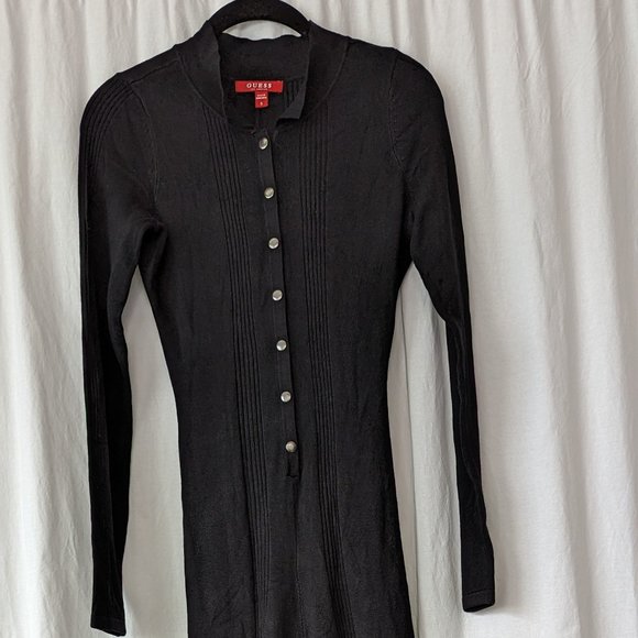 Guess Daria Sweater Jumpsuit Jet Black Size Small - Picture 5 of 16